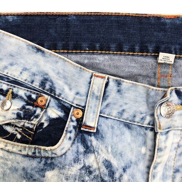 Vintage True Religion Jeans Size 38 STRAIGHT FLAP T Blue - Picture 11 of 12